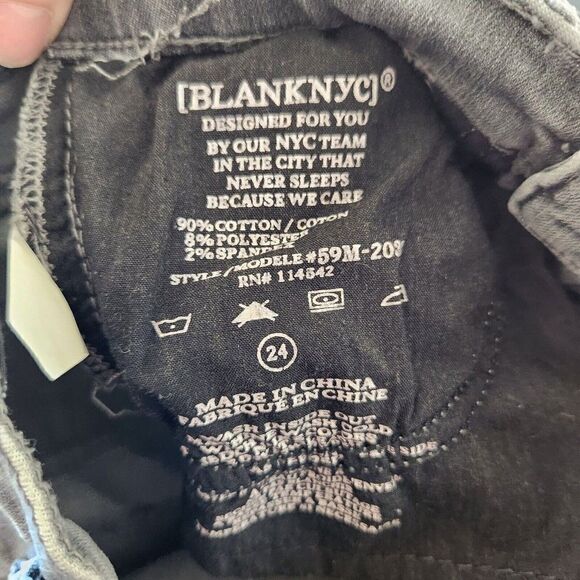 BlankNYC The Vandam Gray Wash Jeans Kick Flare High Rise Womens 24 - Picture 10 of 11